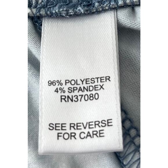 VERSONA ELASTICIZED GATHERED WAIST GATHERED, WOMENS, L, BLUE & WHITE - Picture 9 of 10